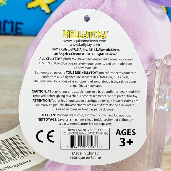 Squishmallow Violet the Octopus 3.5" Clip 2019 UltraSoft Sealife Plush NWT - Picture 11 of 11